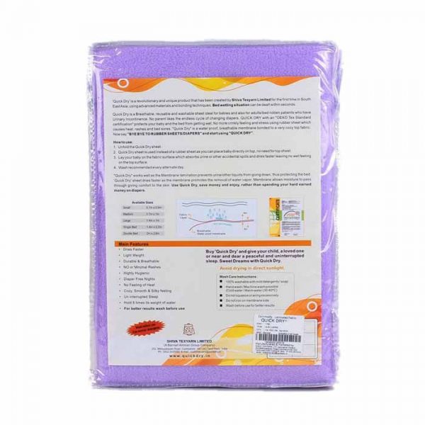 Quick Dry Waterproof Bed Protector, large bed protector packaging