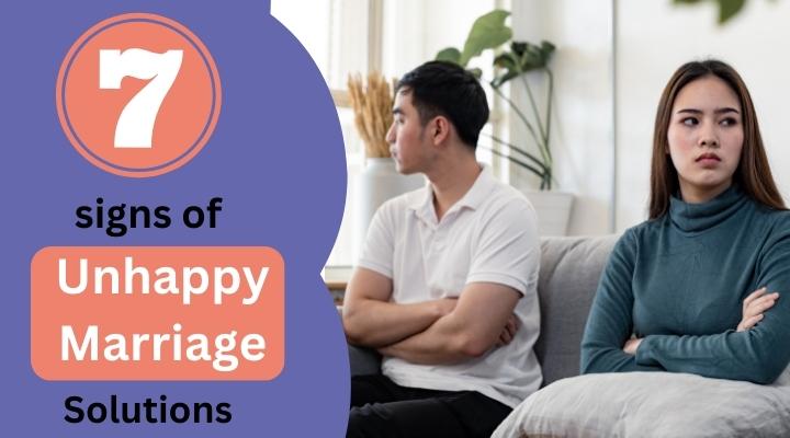What is the solution for unhappy marriage?, Can an unhappy marriage be fixed?, How can I make my marriage happy again?, What are the signs of no love in marriage? 