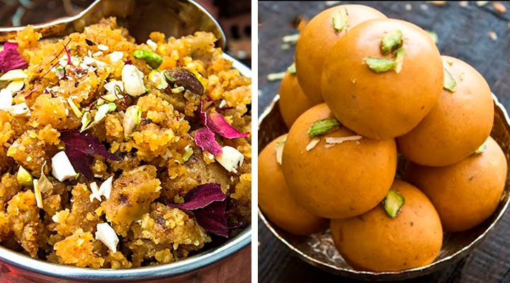 Moong dal halwa, Besan laddoo, Diwali Dishes, Diwali recipes at home